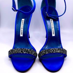 New Royal Blue Manolo Blaknik sandal Heels